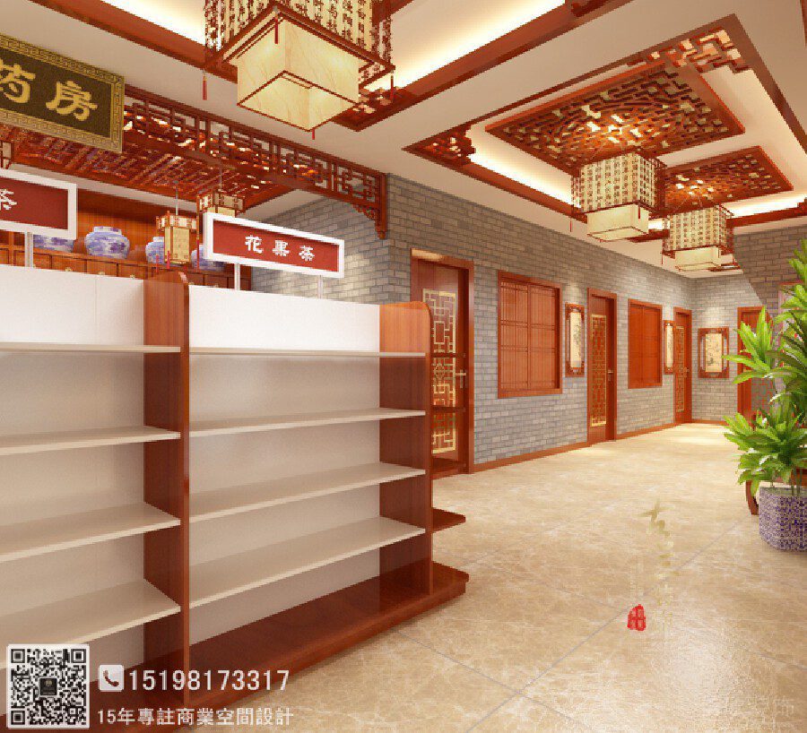 藥房裝修設(shè)計(jì)大理石產(chǎn)品展示柜木制設(shè)計(jì)