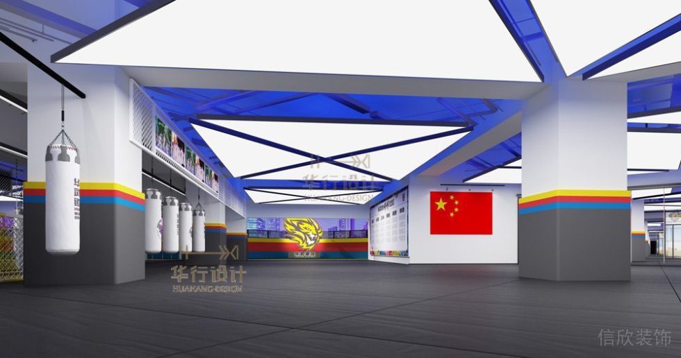 華武道東門店健身房裝飾設計_搏擊區(qū) 華武道東門店健身房裝飾設計_搏擊區(qū)
