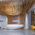 Sk深圳瑜伽館裝修設(shè)計(jì)大理石地板大廳裝修。
