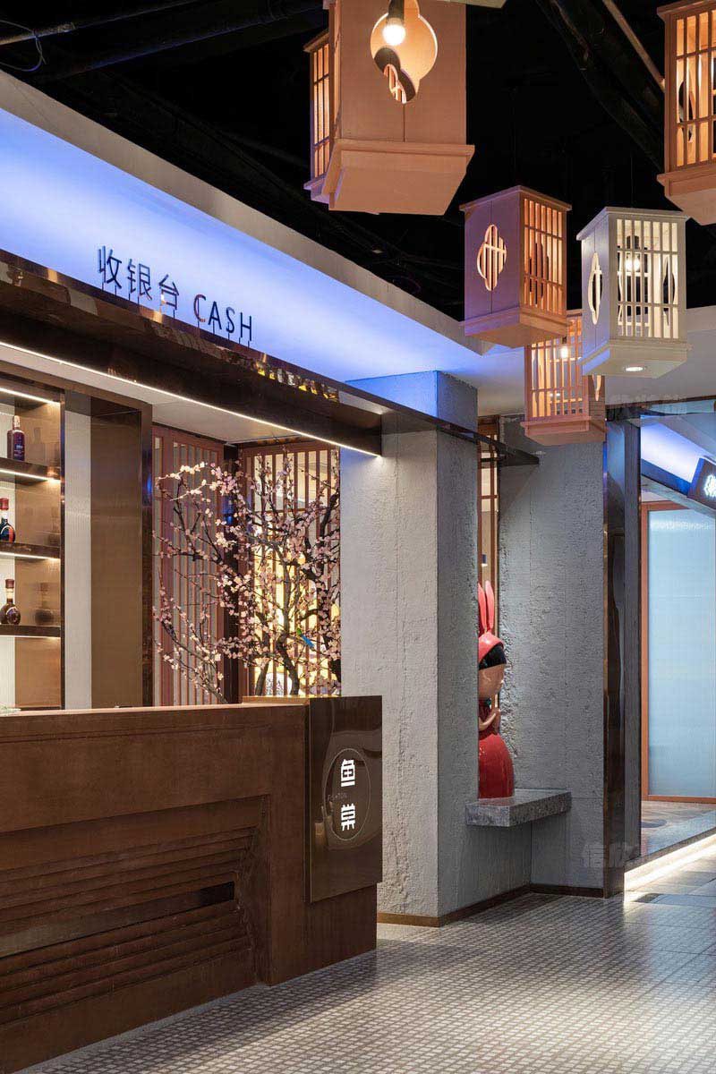店鋪裝修設(shè)計圖日式風(fēng)格收銀臺設(shè)計方案
