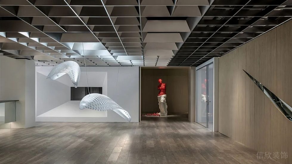 現代風格商務辦公空間前廳藝術展示區(qū)裝修圖