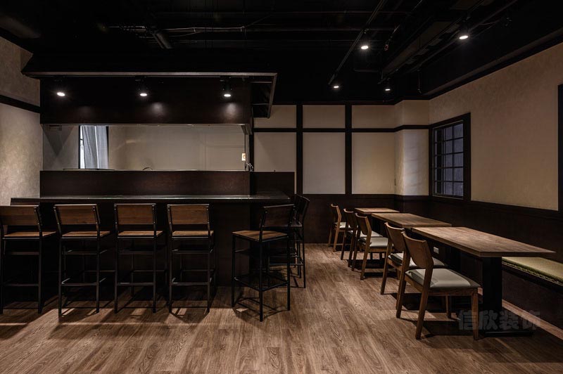 深圳南山日式風(fēng)格餐廳裝修吧臺(tái)