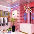 深圳安娜服飾店鋪裝修設(shè)計收銀服務(wù)臺