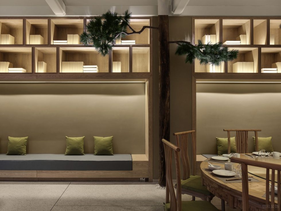 簡約原木風(fēng)中餐廳溫馨舒適用餐區(qū)裝修設(shè)計(jì)