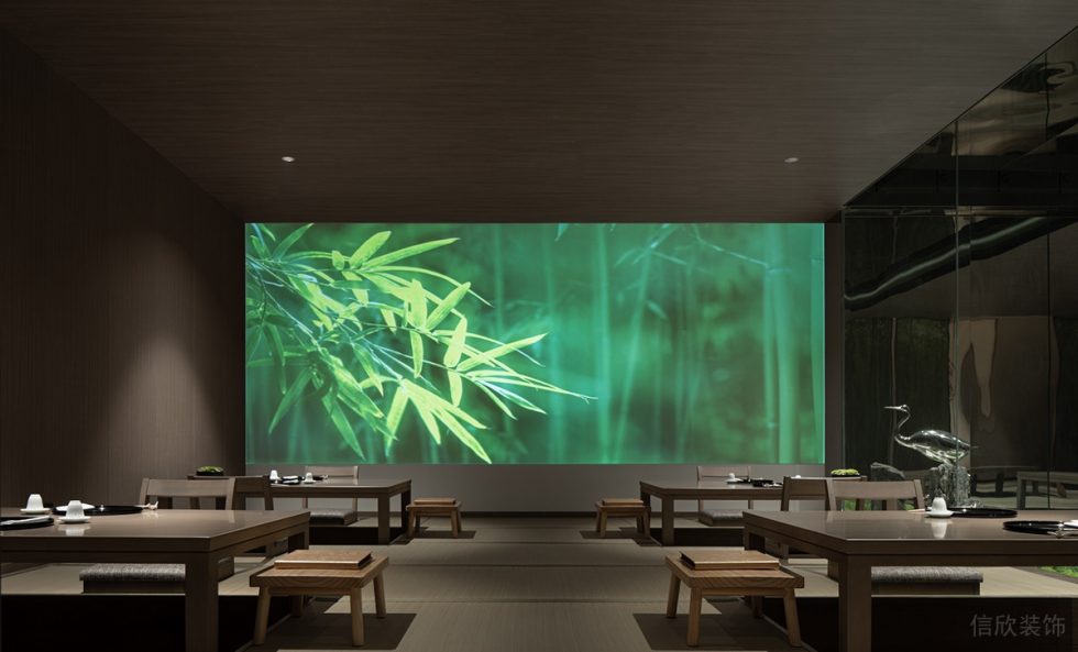 深圳龍華日式風(fēng)格餐廳綠意氛圍就餐區(qū)設(shè)計裝修